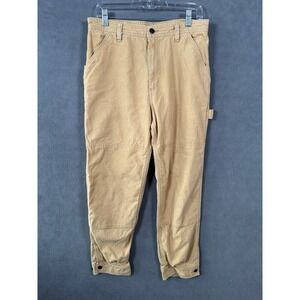 Patagonia Womens Pants Sz 10 Tan Hemp Carpenter Double Knee Work Pants